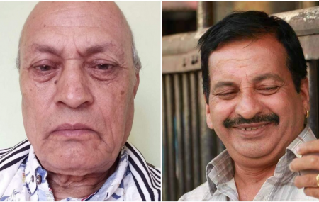 पृरस्कृत रामकुमार पाँडे र राजाराम पौडेल। तस्बीरः फेसबुकबाट।